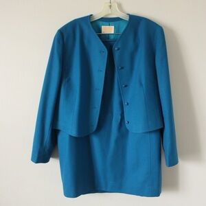Pendleton Blue Skirt Set